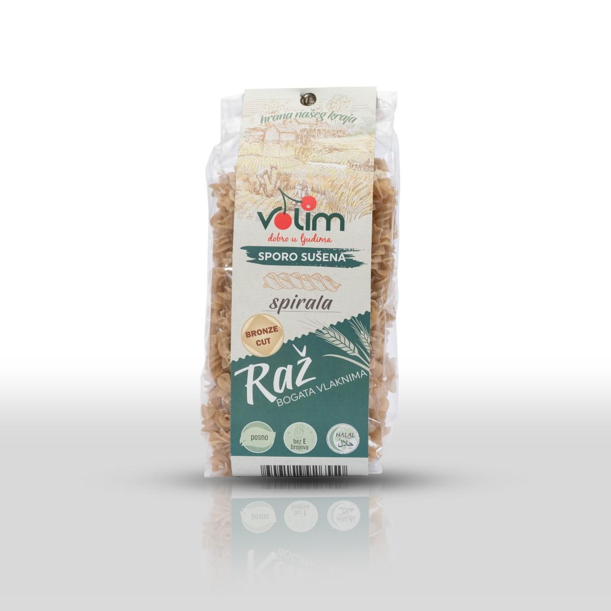 VOLIM - RYE PASTA SPIRALS 250 G